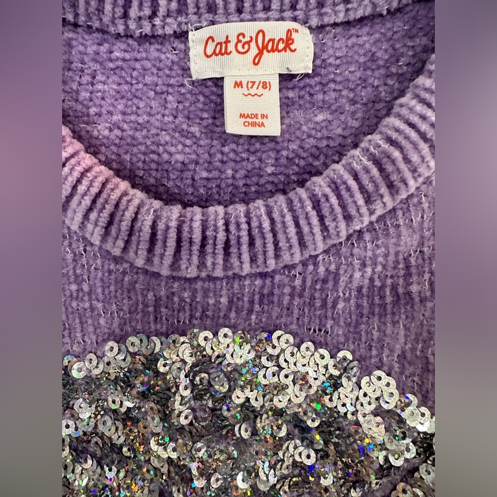 Cat & Jack Soft Knit Unicorn Sweater - Picture 4 of 5